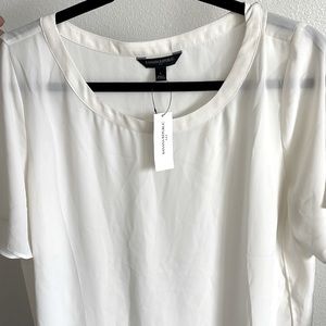 Shot Sleeve Banana Republic Semi Sheer Blouse